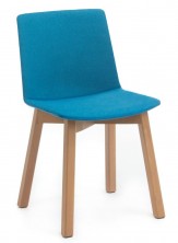 Jubel Timber Leg Visitor Chair. Fully Upholstered Shell. Any Fabric Colour